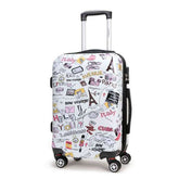 maleta cabina 4 ruedas blanca